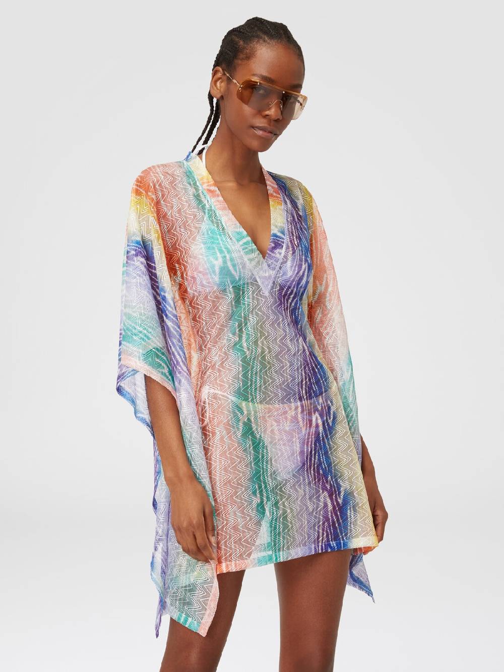 M Missoni Caftano copricostume corto stampa tie-dye Convenienza