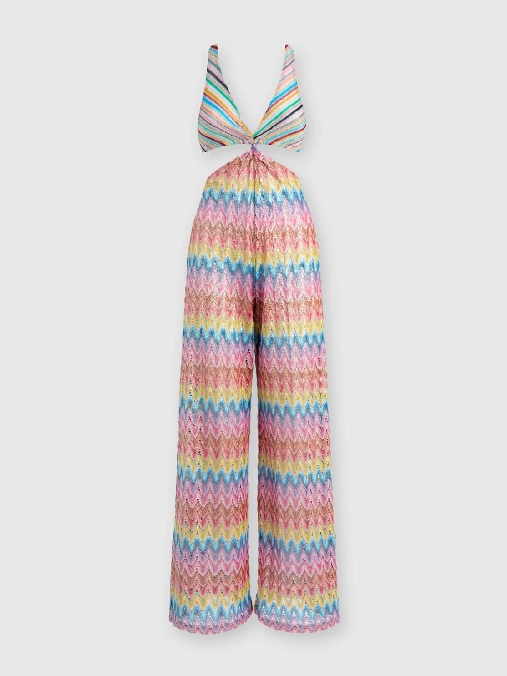 M Missoni Tuta patchwork in misto cotone con dettagli cut out Novità