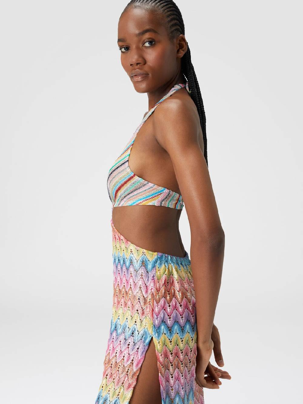 M Missoni Tuta patchwork in misto cotone con dettagli cut out Novità