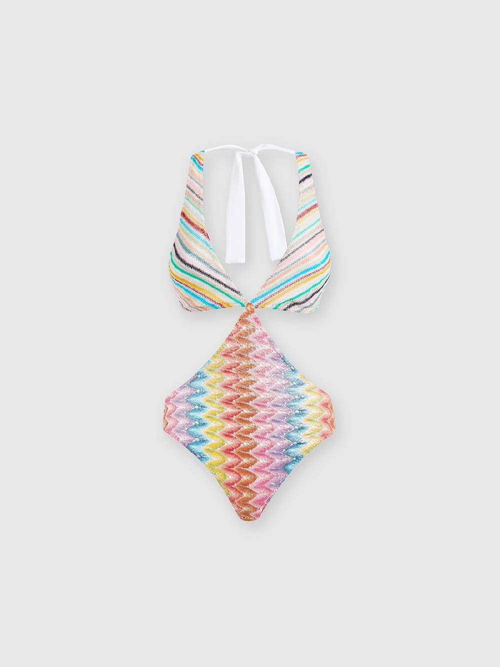 M Missoni Costume intero patchwork con dettagli cut out Presa