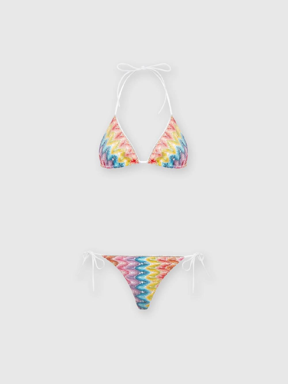 M Missoni Bikini in pizzo di misto cotone spalmato Sconto