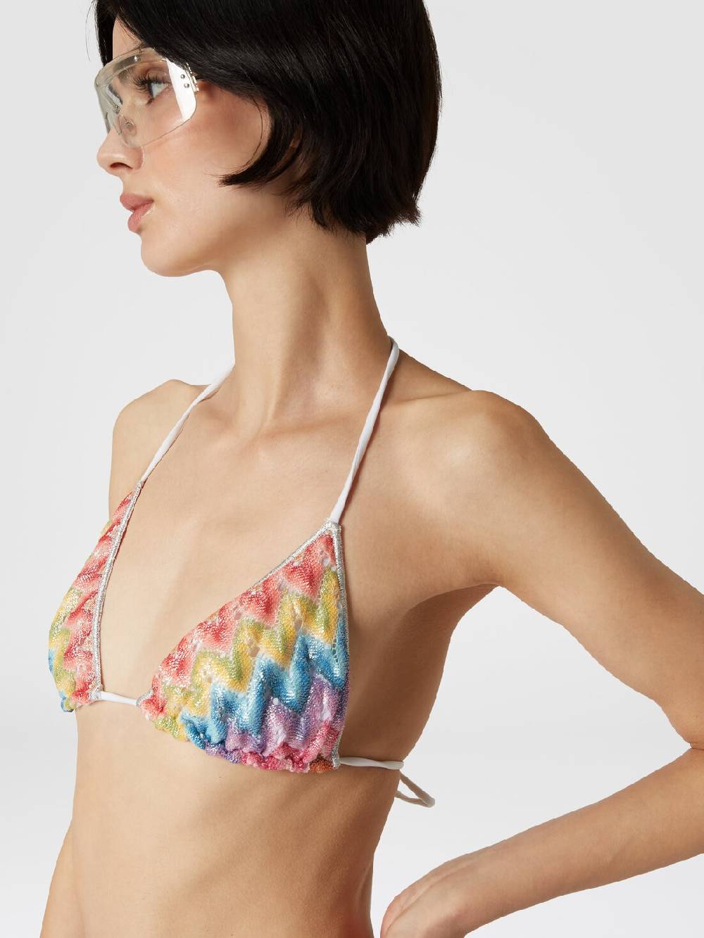 M Missoni Bikini in pizzo di misto cotone spalmato Sconto