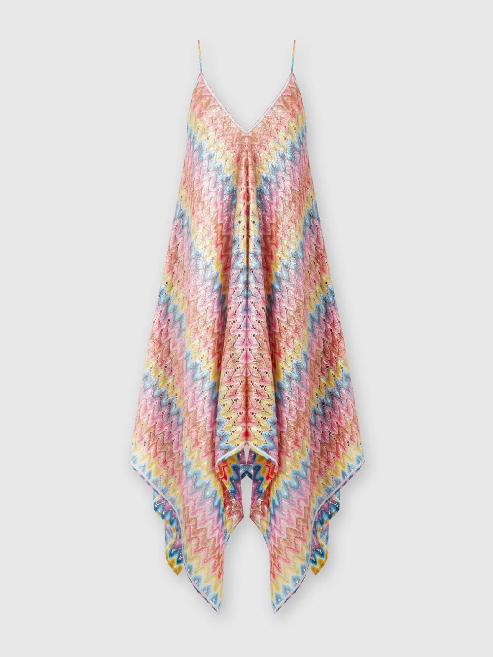 M Missoni Abito copricostume a foulard in pizzo spalmato Economico