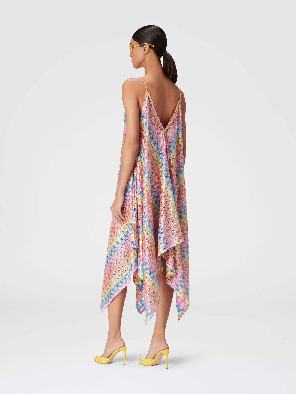 M Missoni Abito copricostume a foulard in pizzo spalmato Economico