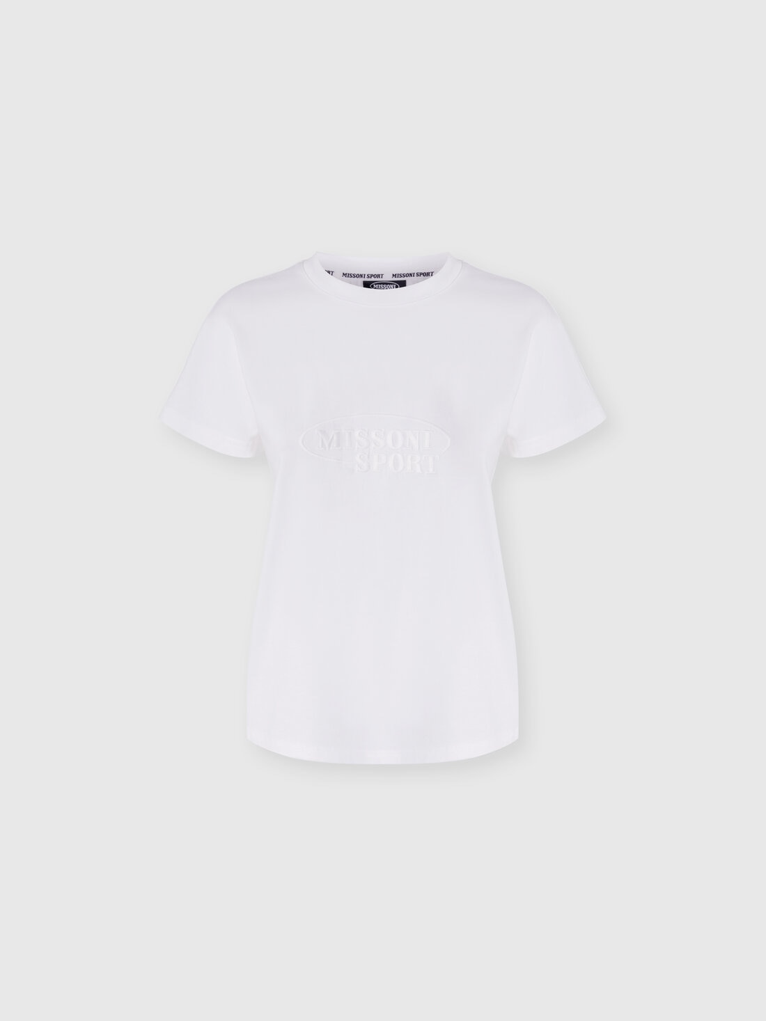 M Missoni T-shirt girocollo in cotone con logo Outlet