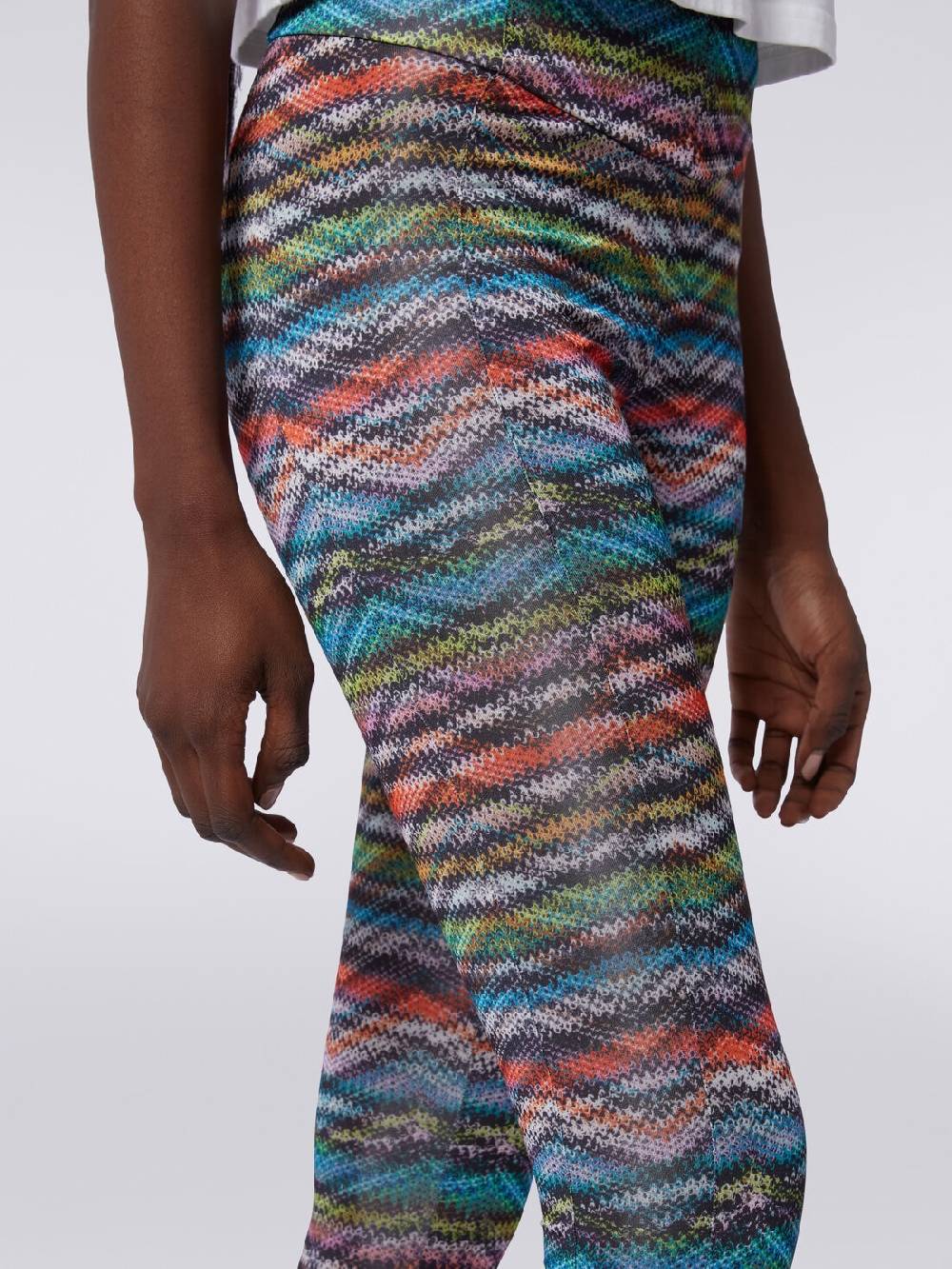 M Missoni Leggings in tessuto stretch stampa zig zag Saldi Di Fabbrica