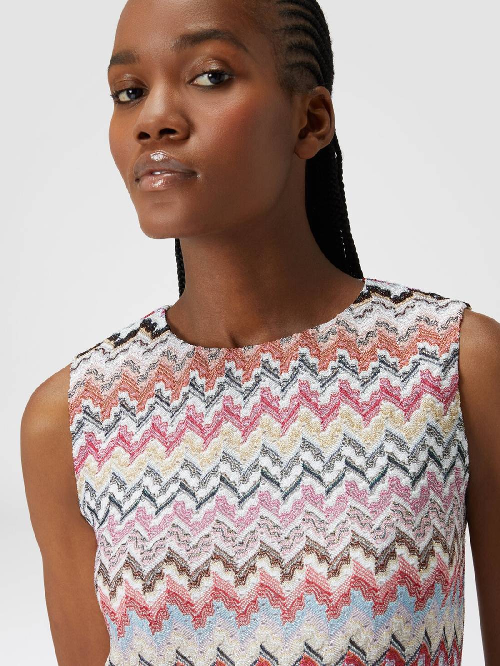M Missoni Mini-abito in misto viscosa lamé zig zag I Più Venduti