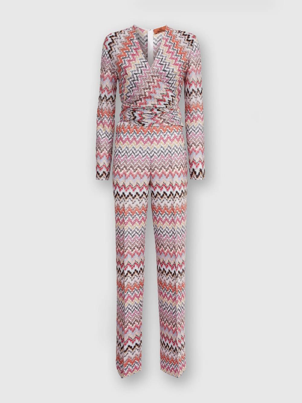 M Missoni Tuta lunga in viscosa lamé zig zag Vendite Flash