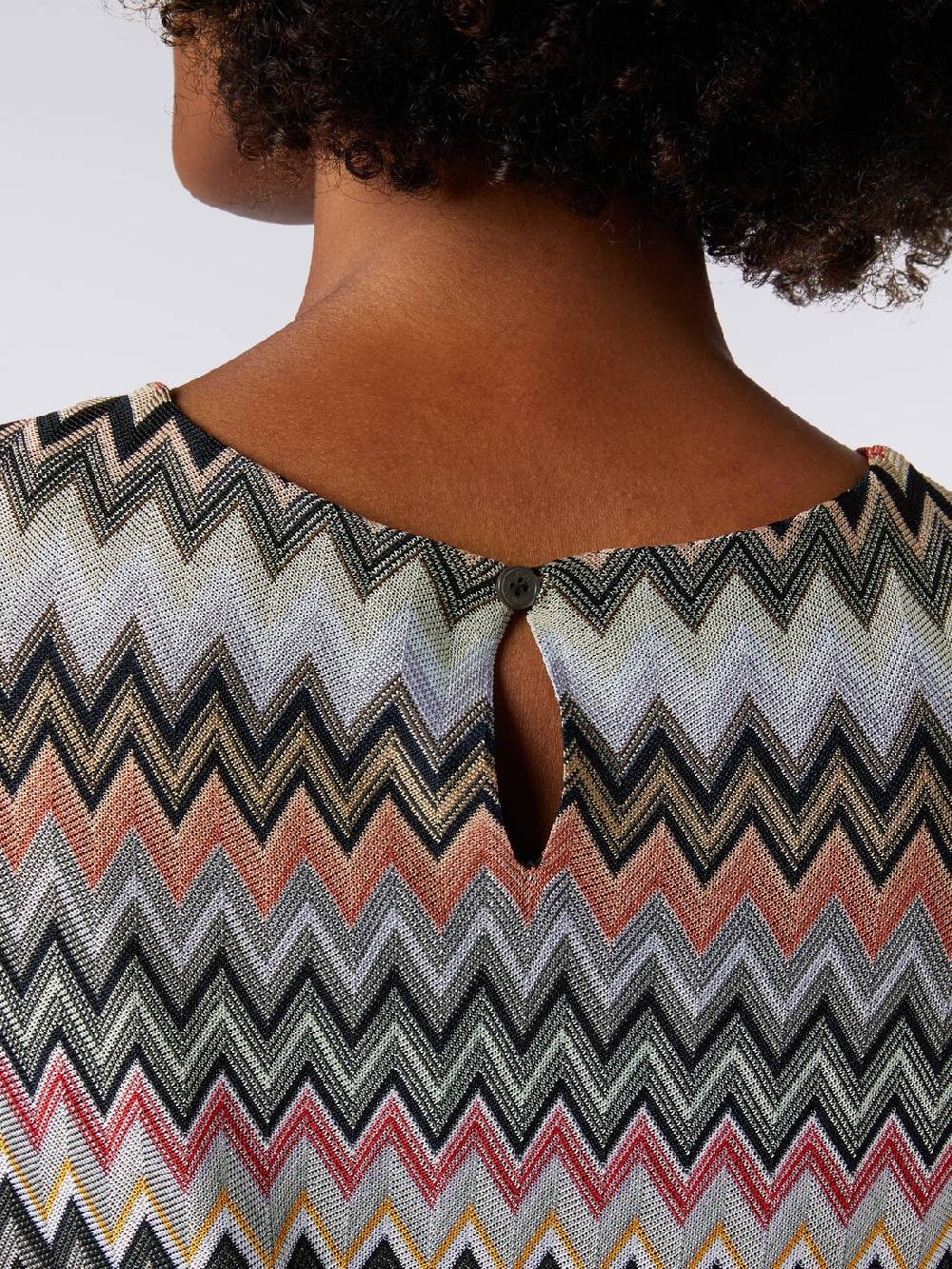 M Missoni Abito a maniche corte in cotone e viscosa zig zag Italia