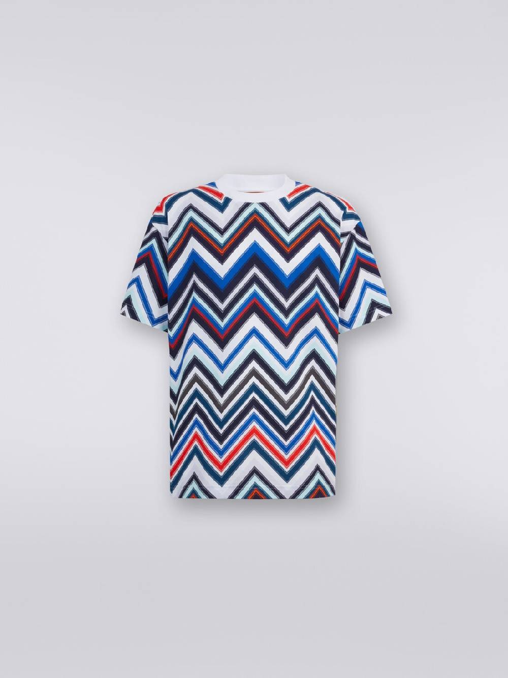 M Missoni T-shirt oversize in cotone zig zag Promozione