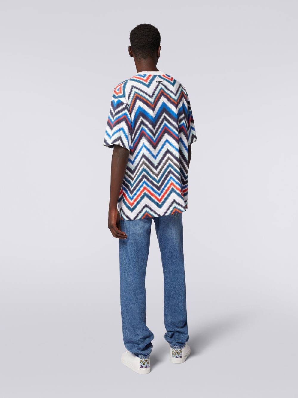 M Missoni T-shirt oversize in cotone zig zag Promozione