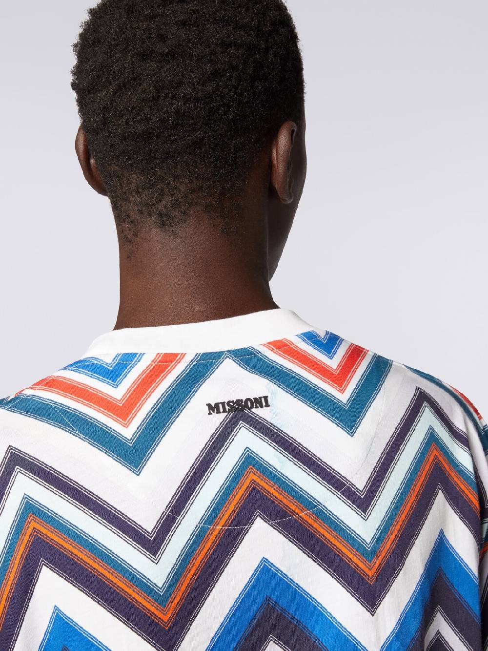 M Missoni T-shirt oversize in cotone zig zag Promozione