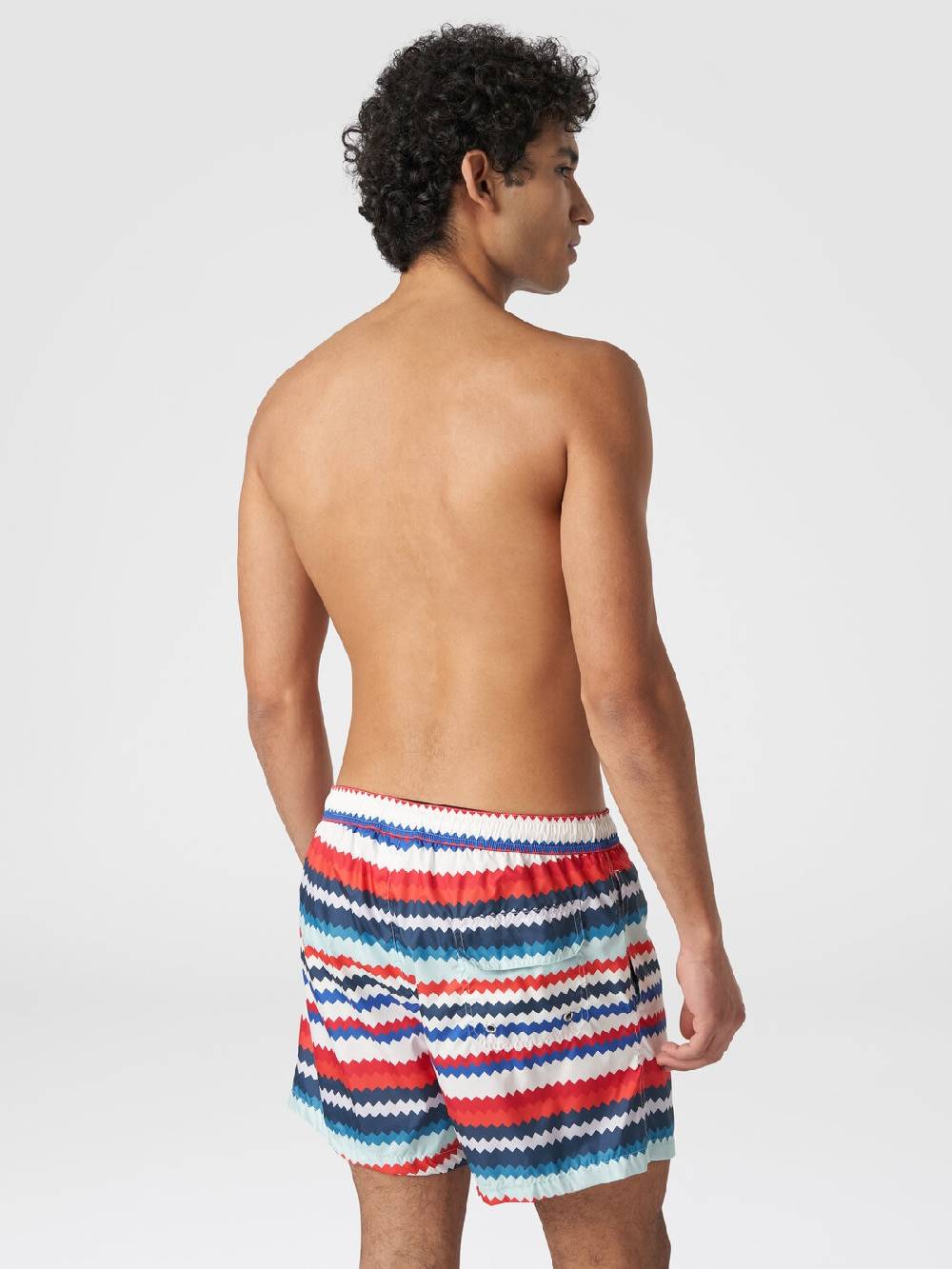 M Missoni Boxer mare in nylon stampa micro zig zag Pezzi Unici