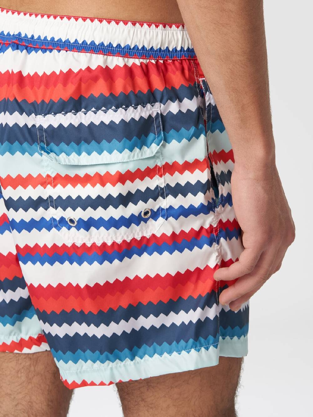 M Missoni Boxer mare in nylon stampa micro zig zag Pezzi Unici