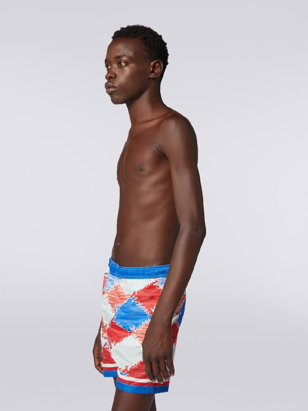 M Missoni Boxer mare in nylon fiammato con logo Qualità Garantita