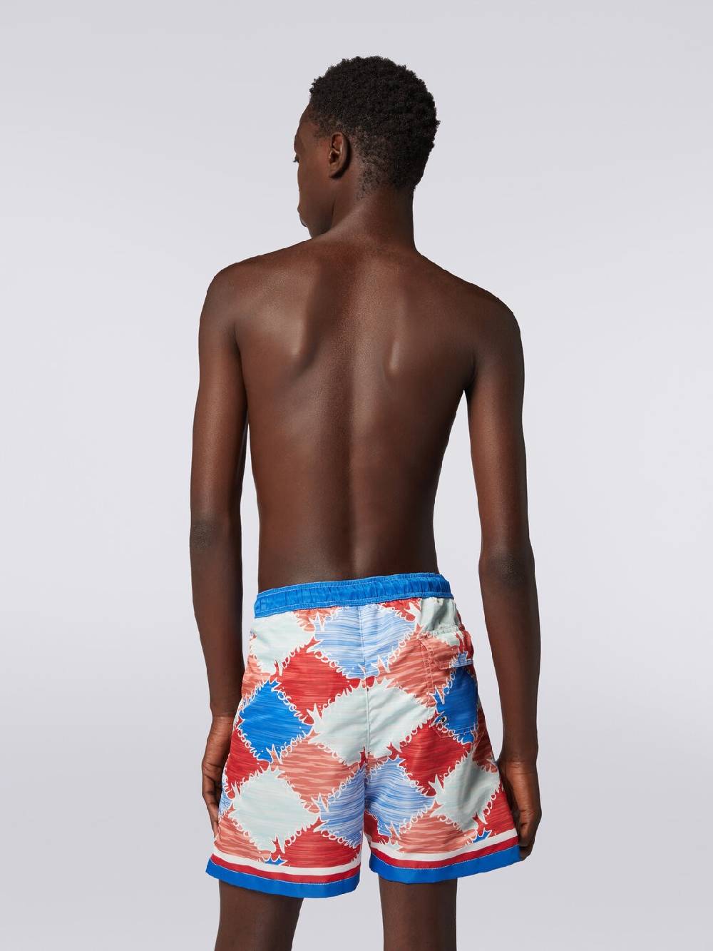 M Missoni Boxer mare in nylon fiammato con logo Qualità Garantita