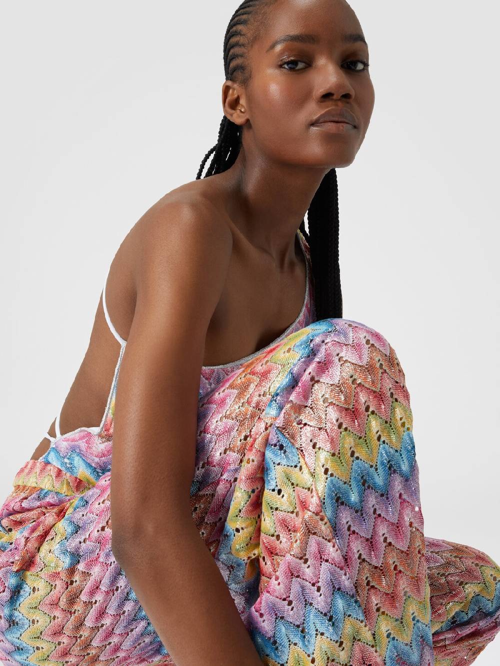M Missoni Pantaloni in pizzo di misto cotone spalmato Acquista Ora