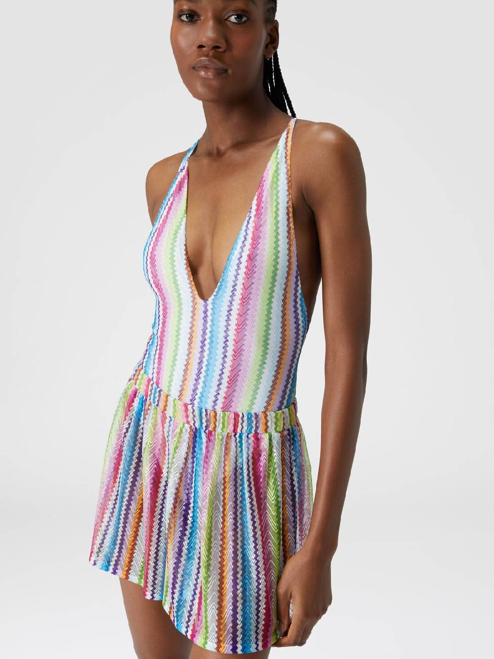 M Missoni Shorts copricostume stampa zig zag Promozione Limitata