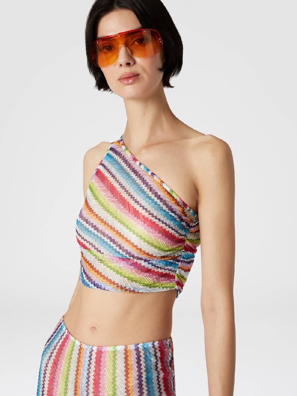 M Missoni Crop top monospalla con arricciatura laterale Fino Al -60%