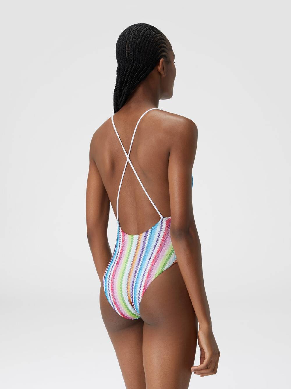 M Missoni Costume intero stampa zig zag con scollatura a V Prezzo Ridotto