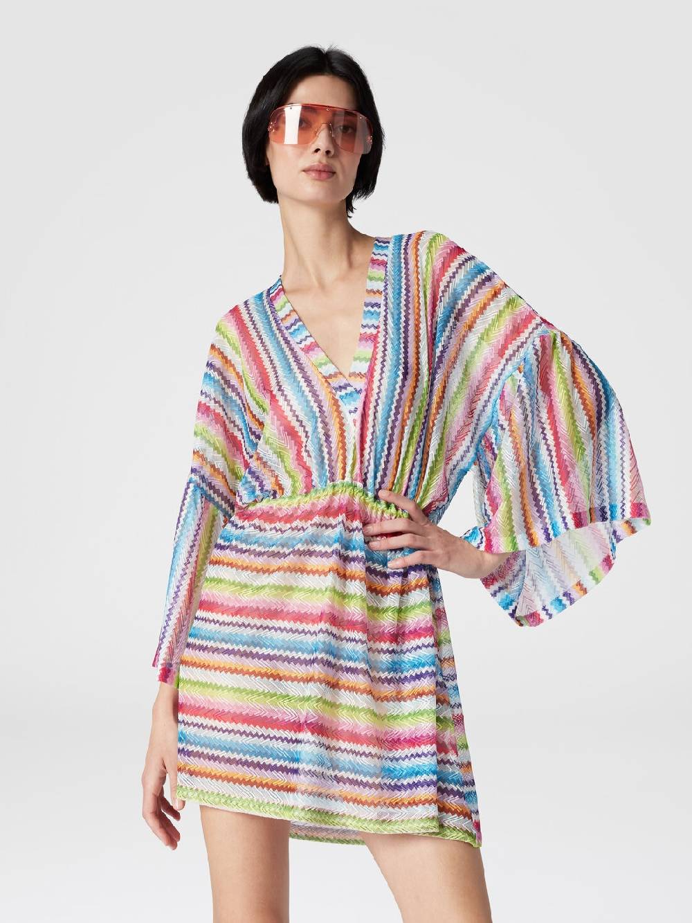 M Missoni Caftano copricostume corto stampa zig zag Novità