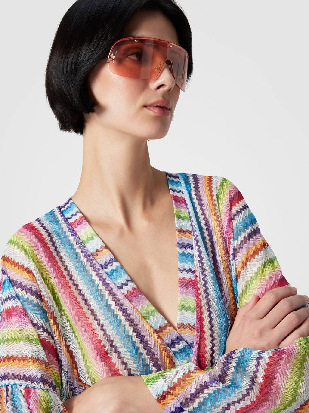 M Missoni Caftano copricostume corto stampa zig zag Novità