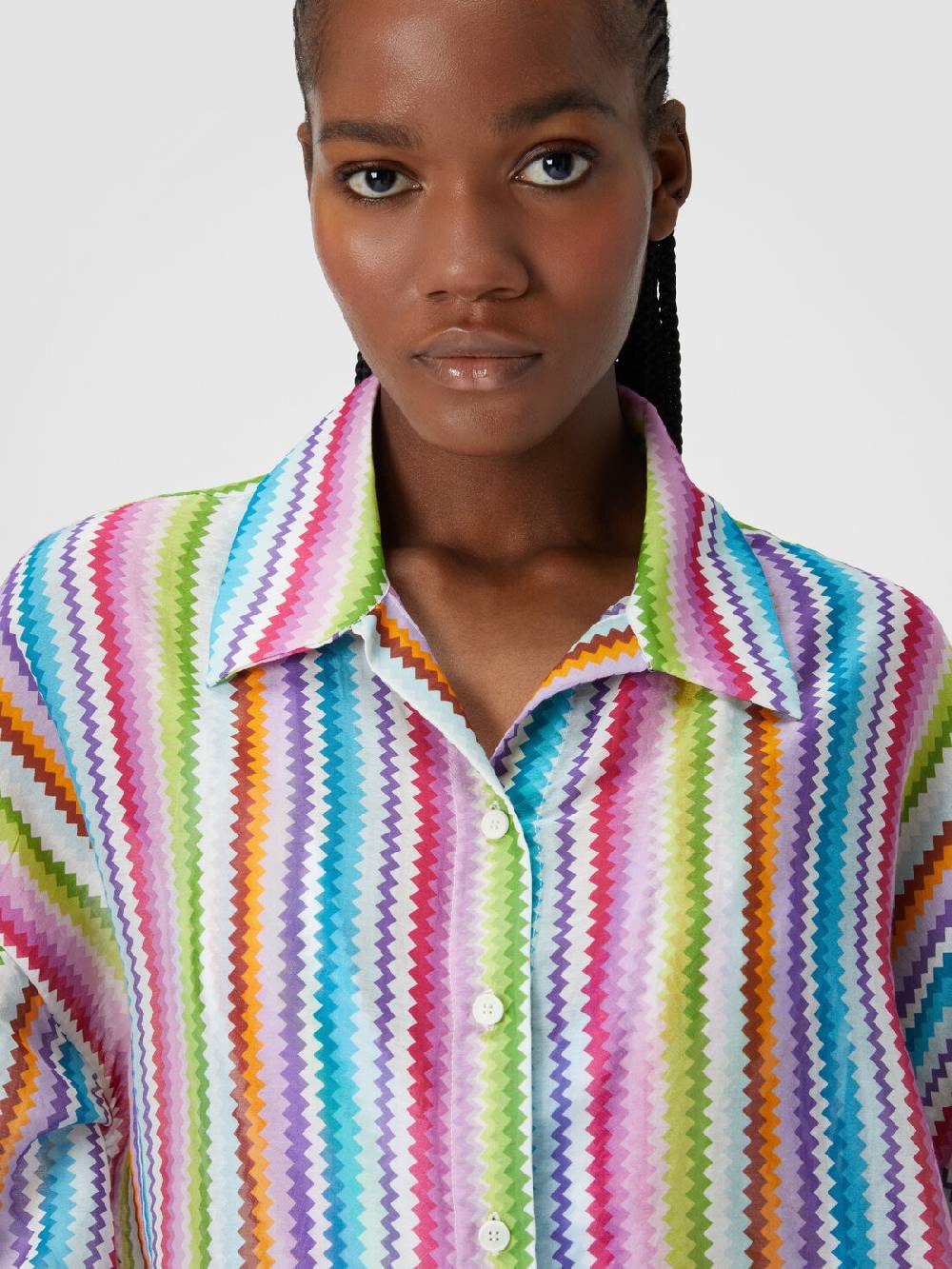 M Missoni Camicia oversize in seta e cotone stampata Presa