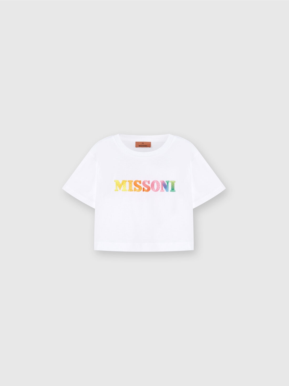 M Missoni T-shirt in jersey di cotone con scritta logo Offerta