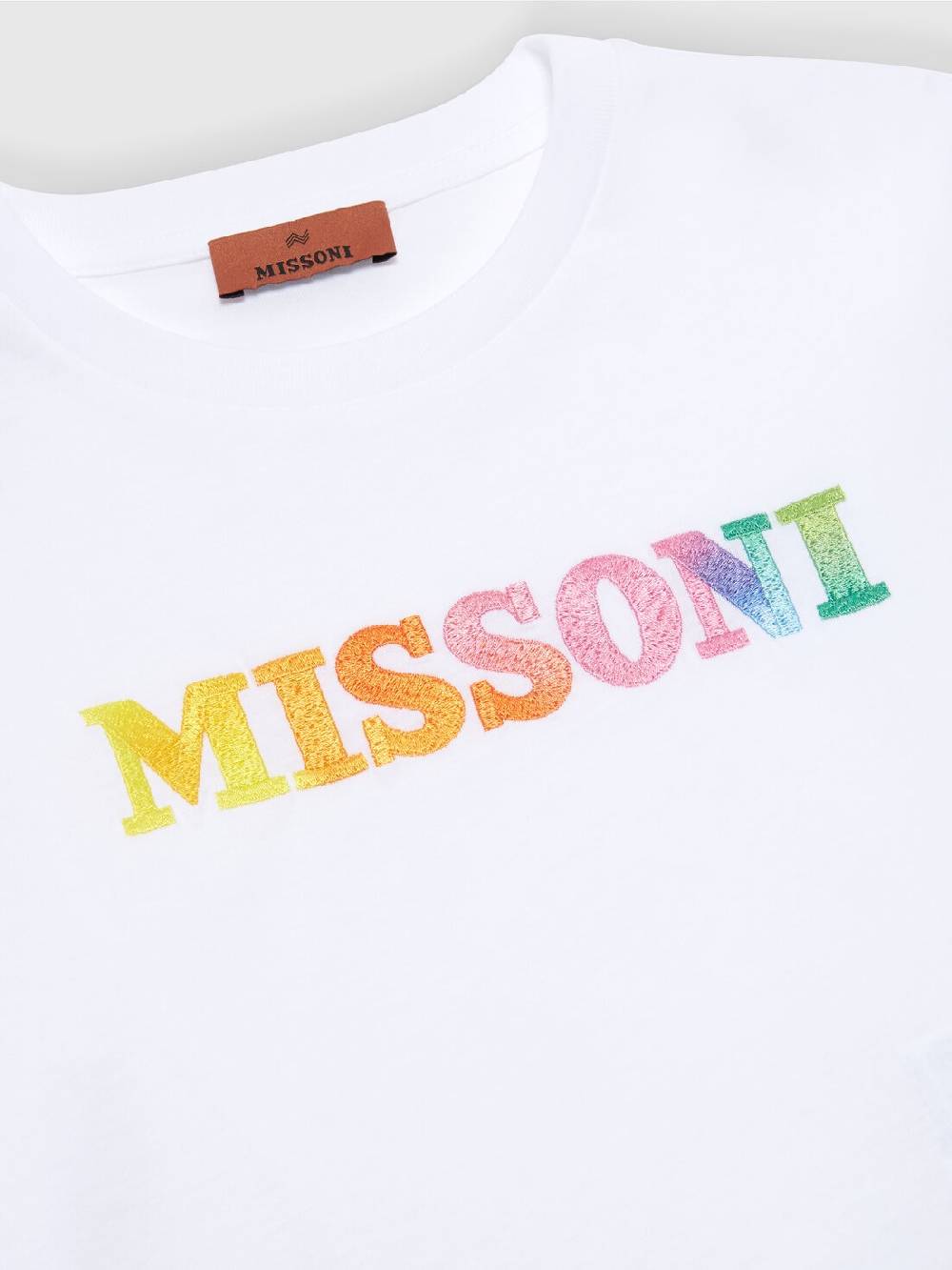 M Missoni T-shirt in jersey di cotone con scritta logo Offerta