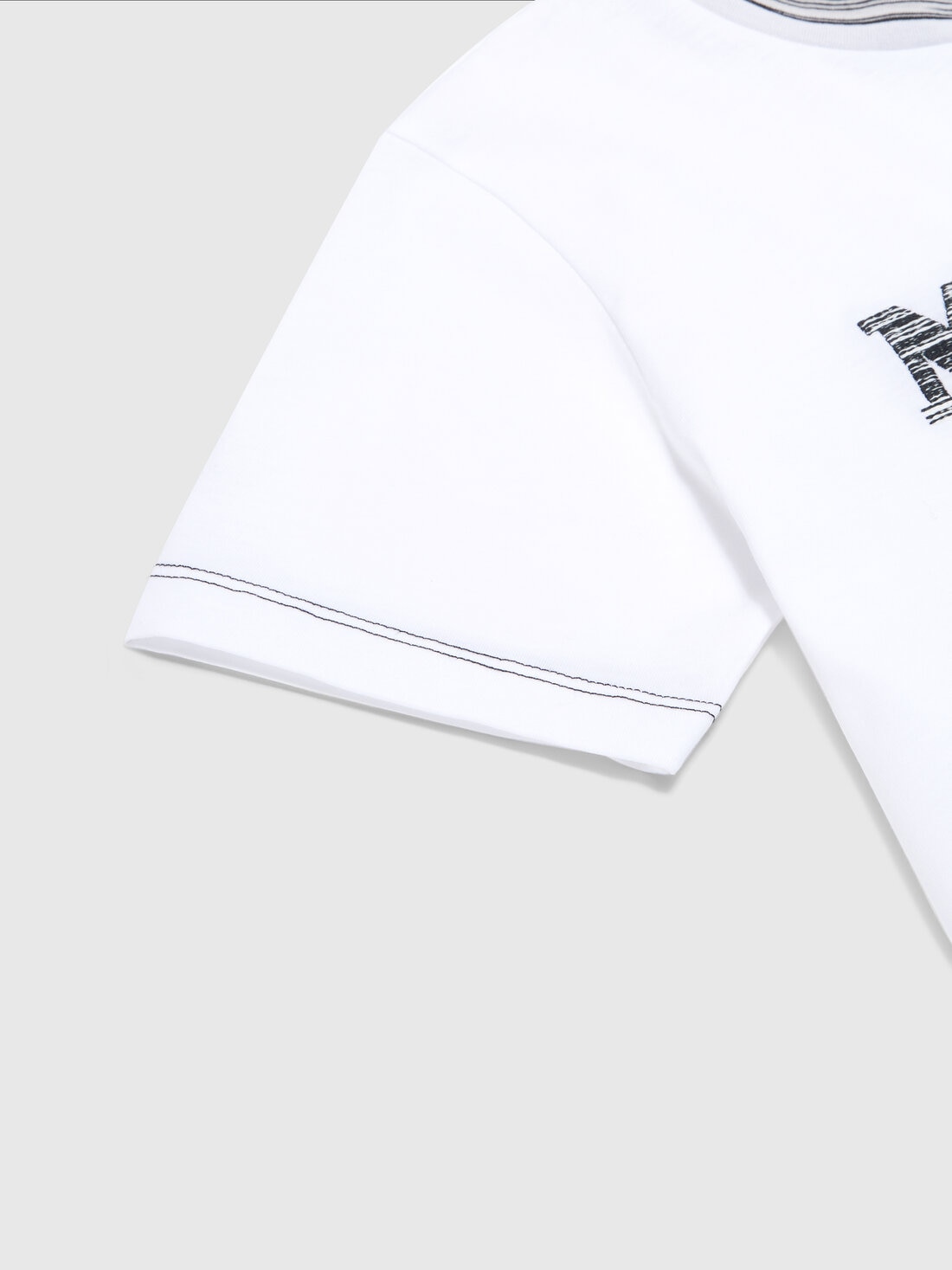 M Missoni T-shirt in jersey di cotone con logo Economico