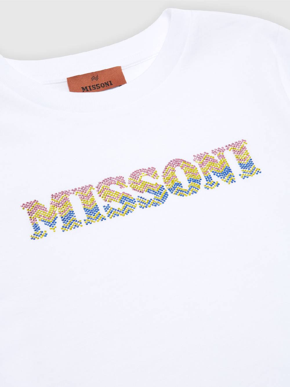 M Missoni T-shirt in jersey di cotone con scritta logo chevron Online