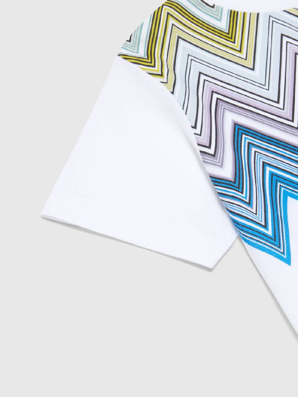 M Missoni T-shirt a maniche corte in cotone con stampa chevron Saldi