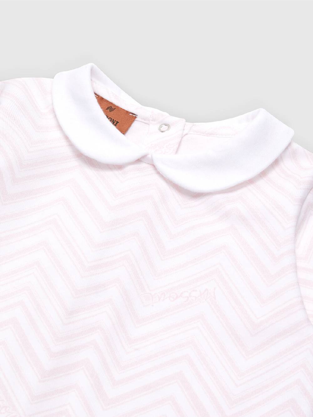 M Missoni Set due pezzi con tutina e zuccotto in cotone zig zag Ultimi due giorni