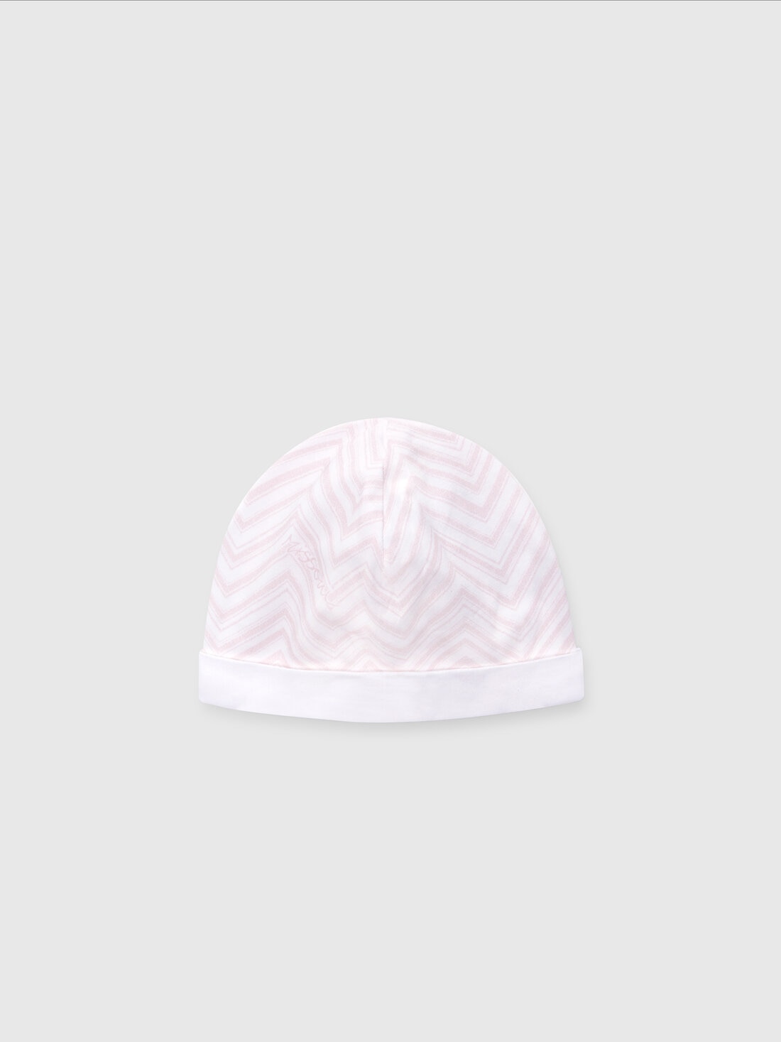 M Missoni Set due pezzi con tutina e zuccotto in cotone zig zag Ultimi due giorni
