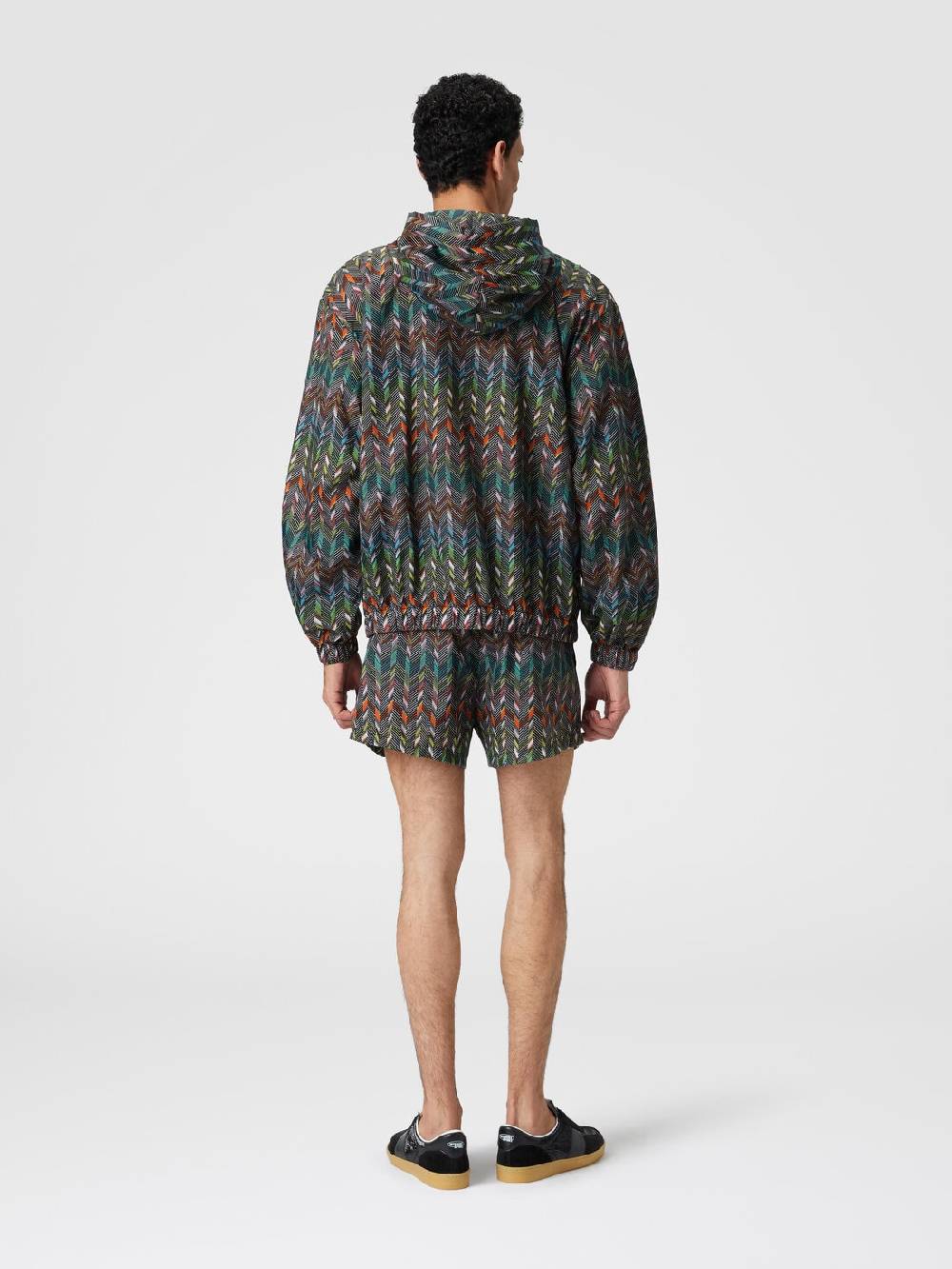 M Missoni Giacca a vento in nylon stampato con logo Nuova