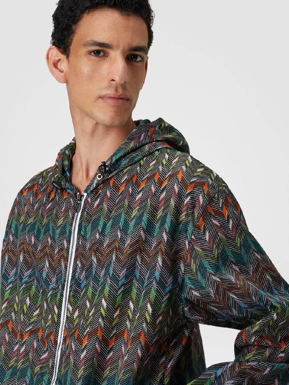 M Missoni Giacca a vento in nylon stampato con logo Nuova