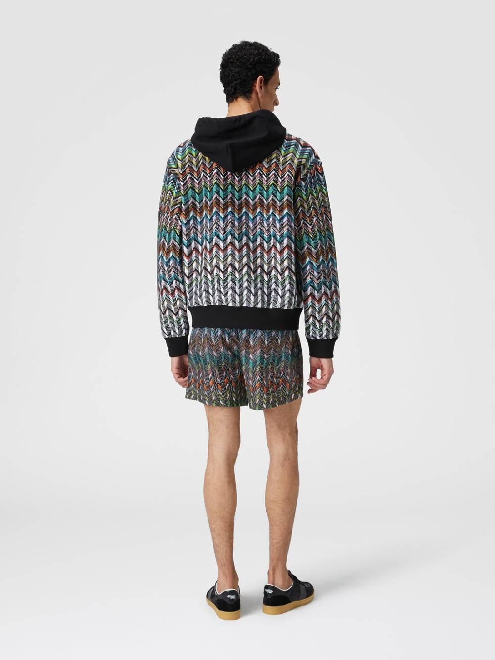 M Missoni Felpa con cappuccio in maglia zig zag 2025