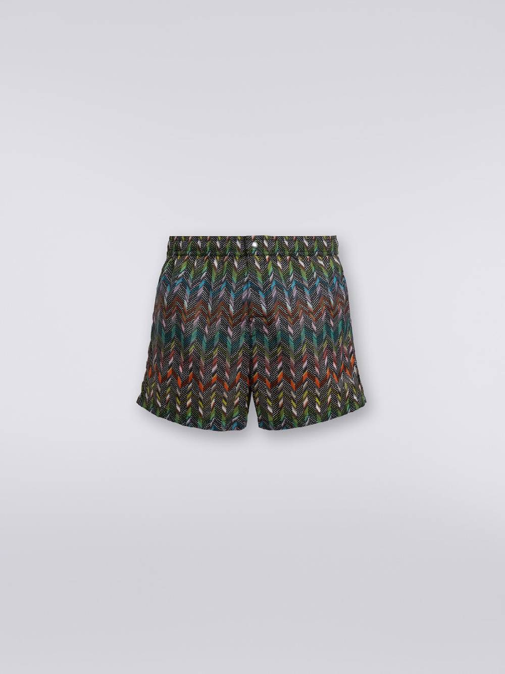 M Missoni Boxer mare in nylon stampato con logo Italy