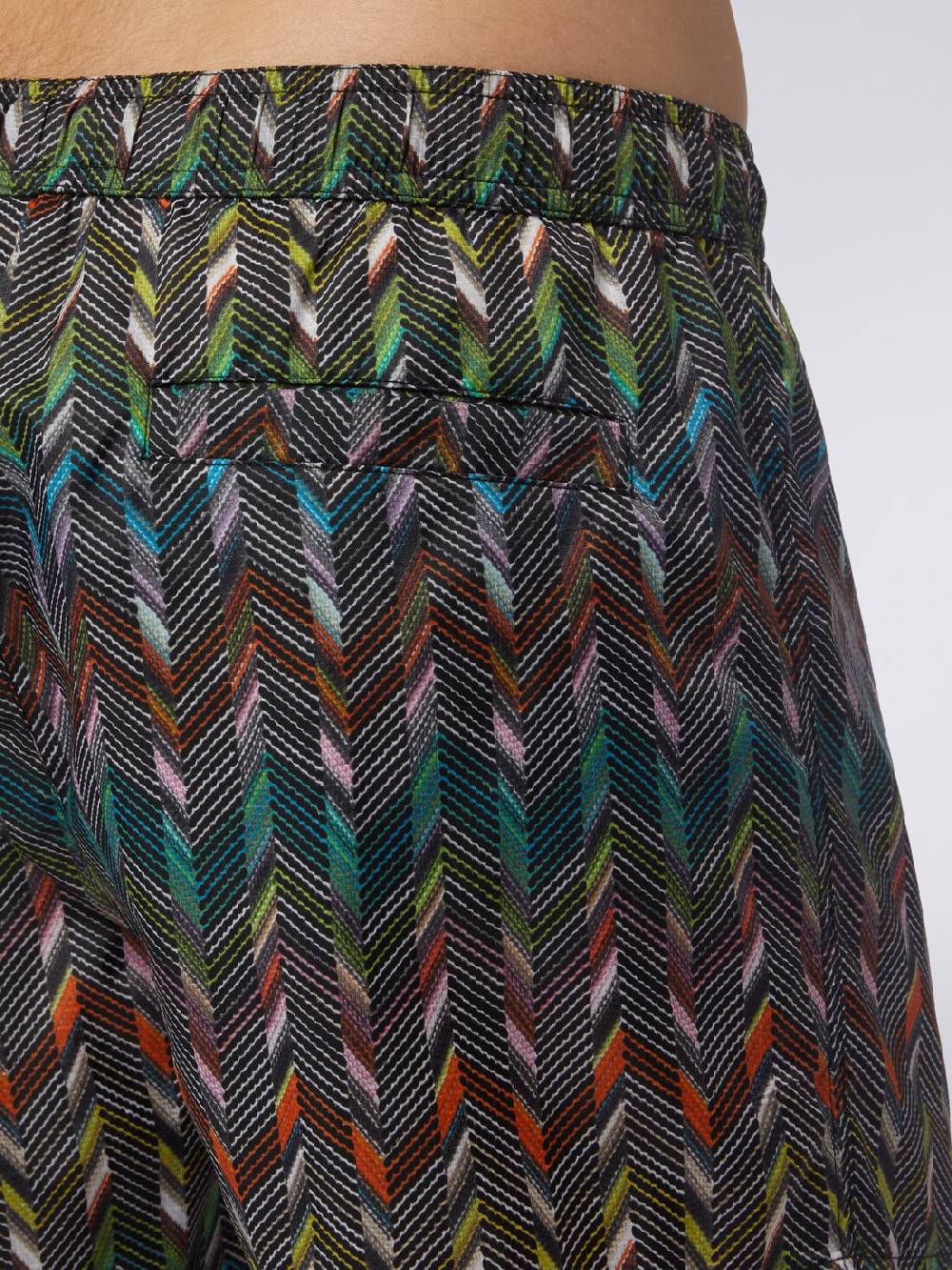 M Missoni Boxer mare in nylon stampato con logo Italy