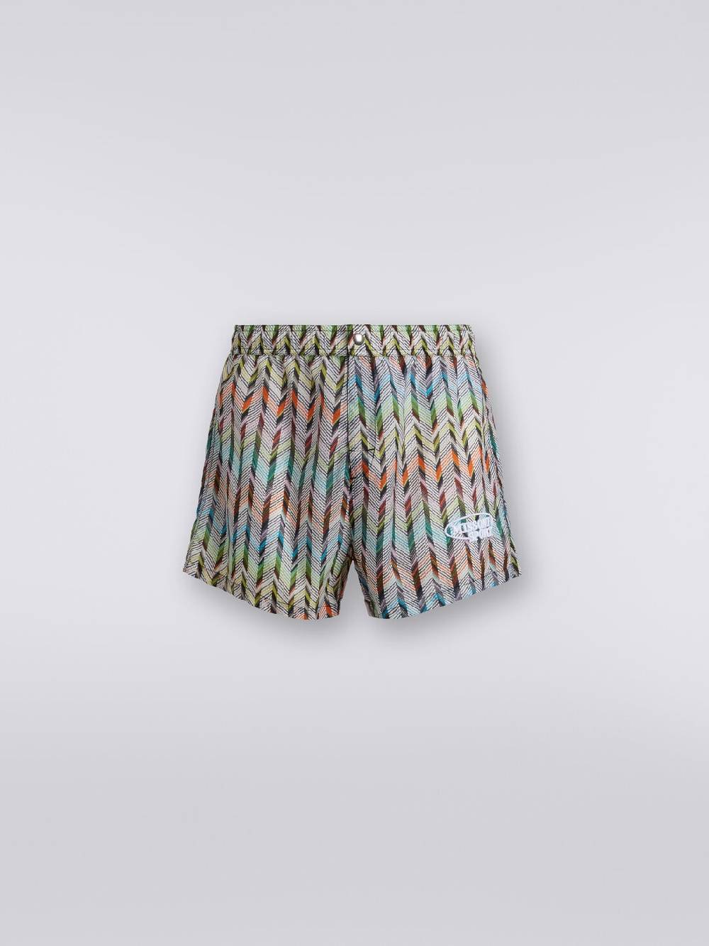 M Missoni Boxer mare in nylon stampato con logo 2025