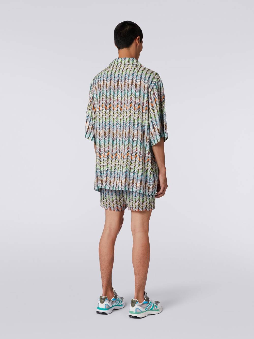 M Missoni Boxer mare in nylon stampato con logo 2025