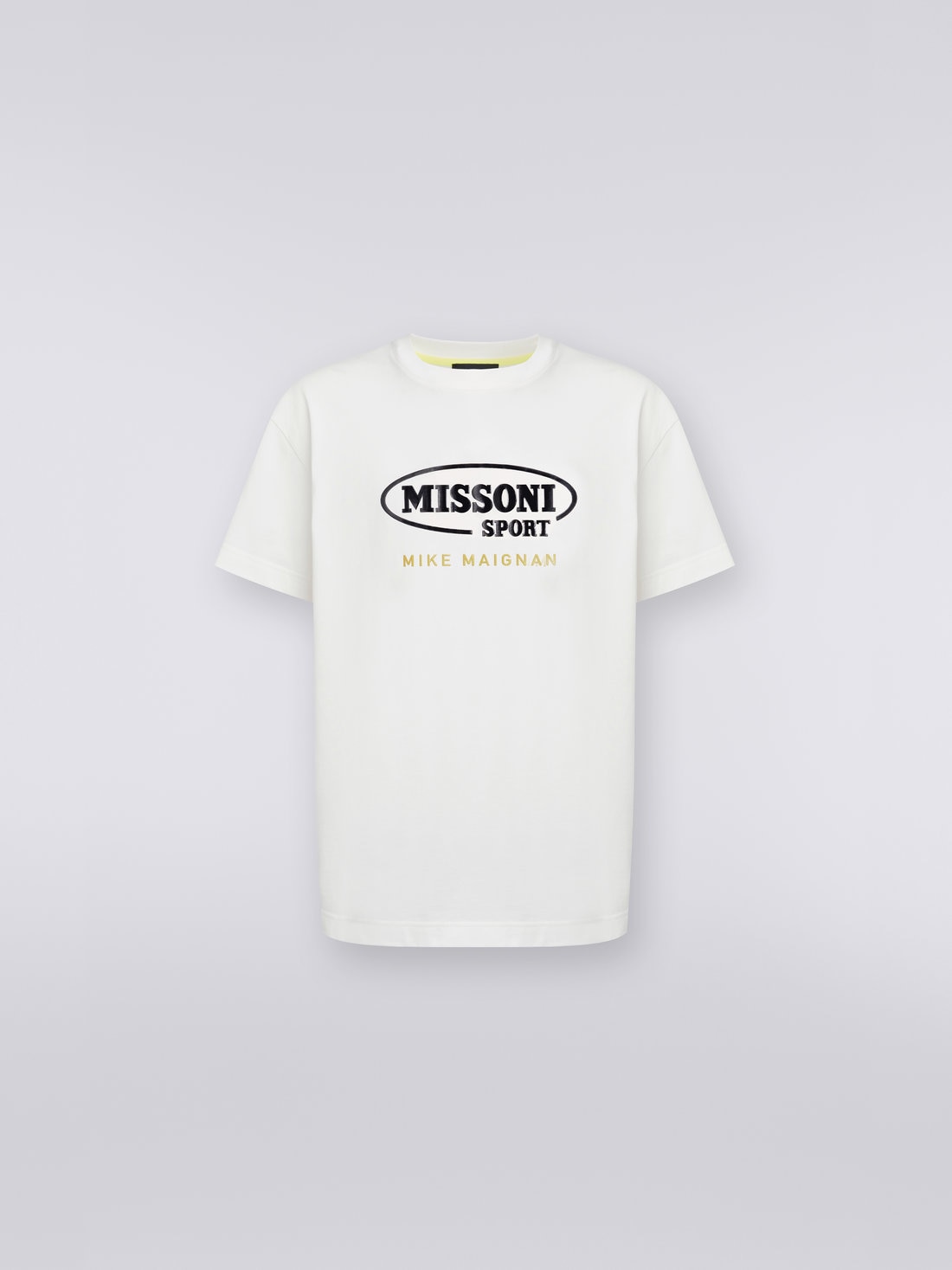M Missoni T-shirt girocollo in cotone con logo in collaborazione con Mike Maignan In Linea