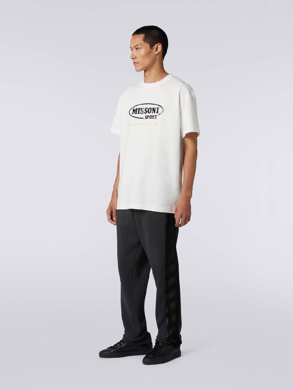 M Missoni T-shirt girocollo in cotone con logo in collaborazione con Mike Maignan In Linea