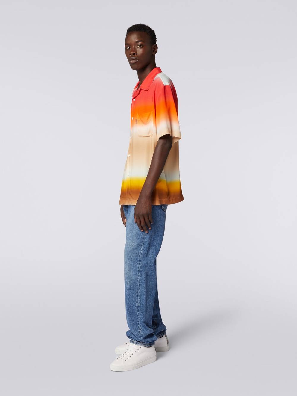 M Missoni Camicia a maniche corte in viscosa dégradé Soddisfazione Garantita