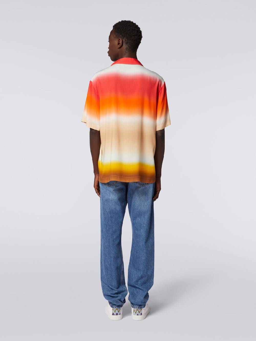 M Missoni Camicia a maniche corte in viscosa dégradé Soddisfazione Garantita