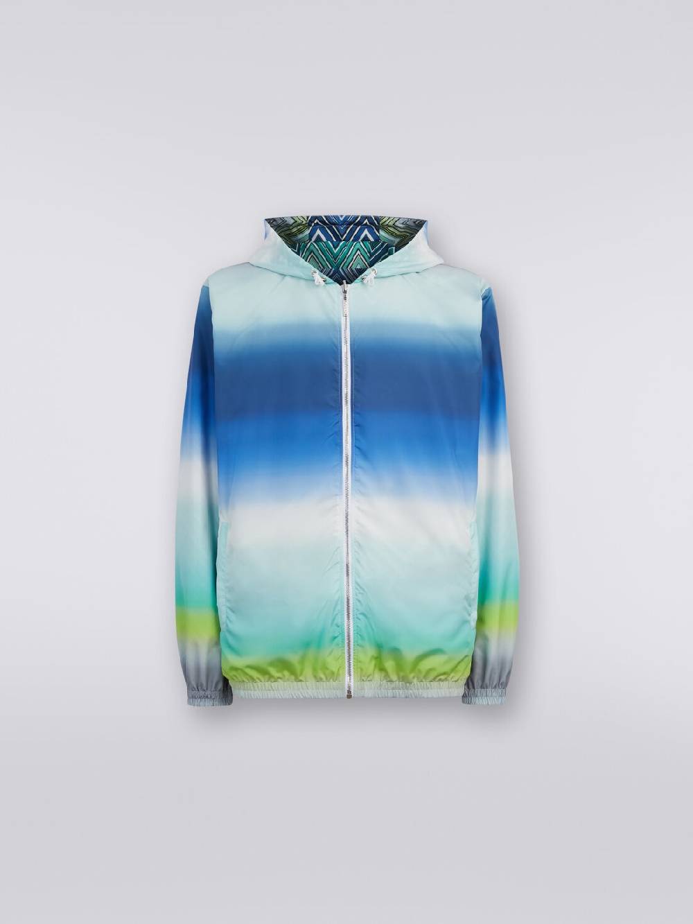 M Missoni Giacca a vento reversibile in tessuto zig zag dégradé Consegna Veloce