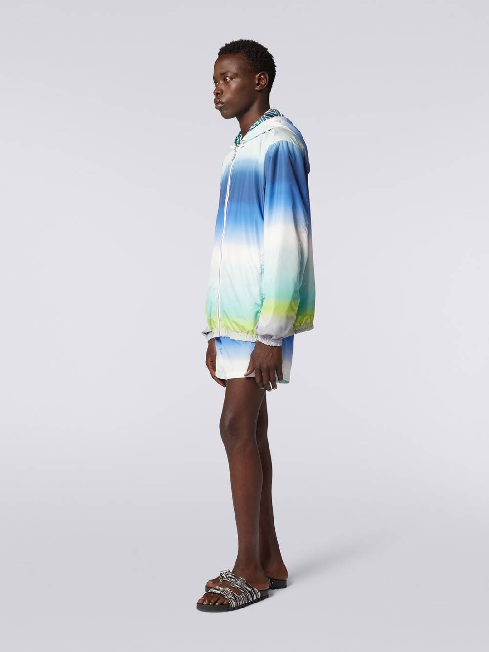 M Missoni Giacca a vento reversibile in tessuto zig zag dégradé Consegna Veloce