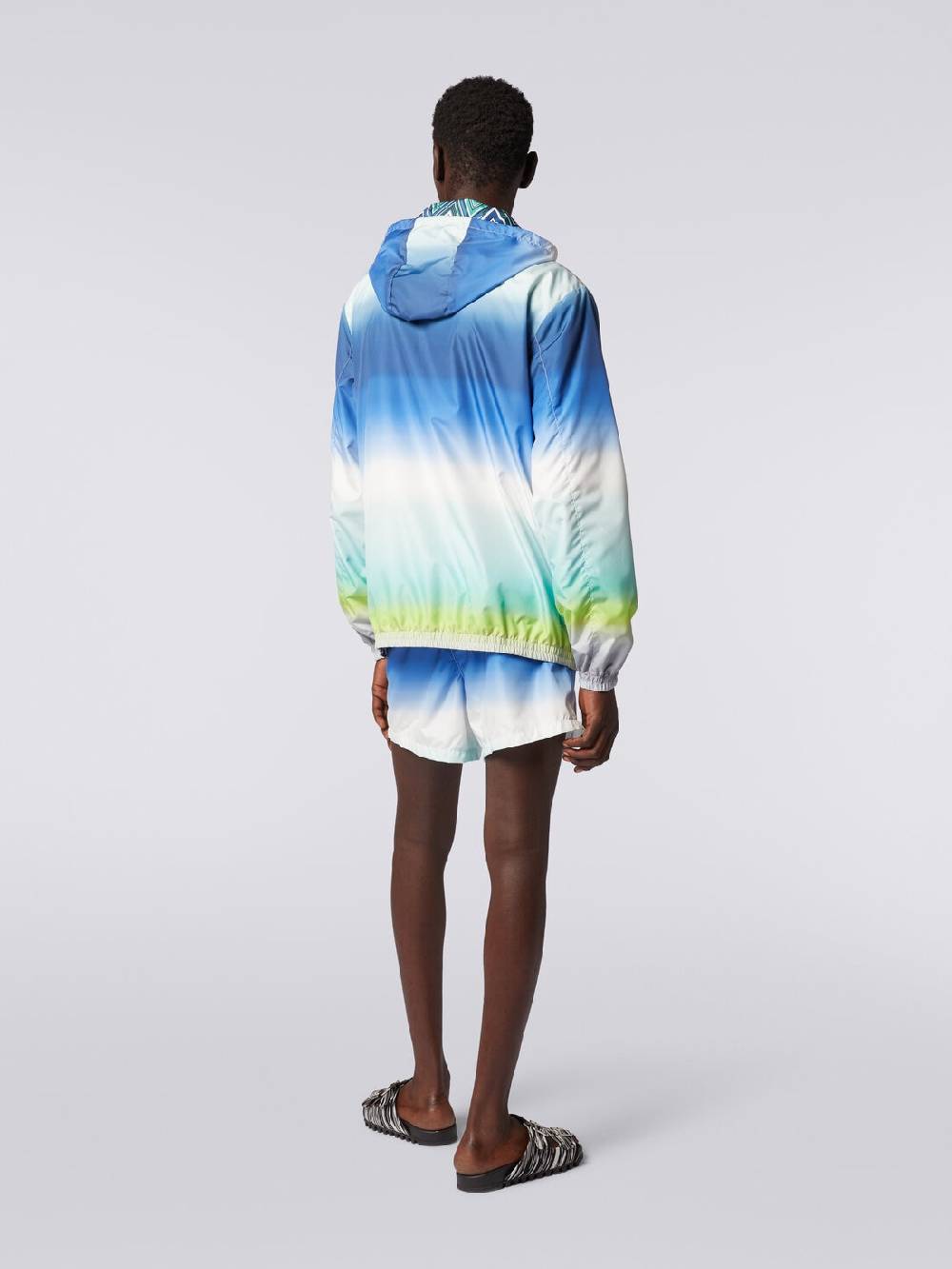 M Missoni Giacca a vento reversibile in tessuto zig zag dégradé Consegna Veloce