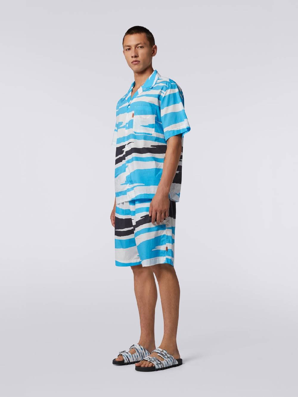 M Missoni Camicia a maniche corte modello bowling in cotone Promozione Limitata