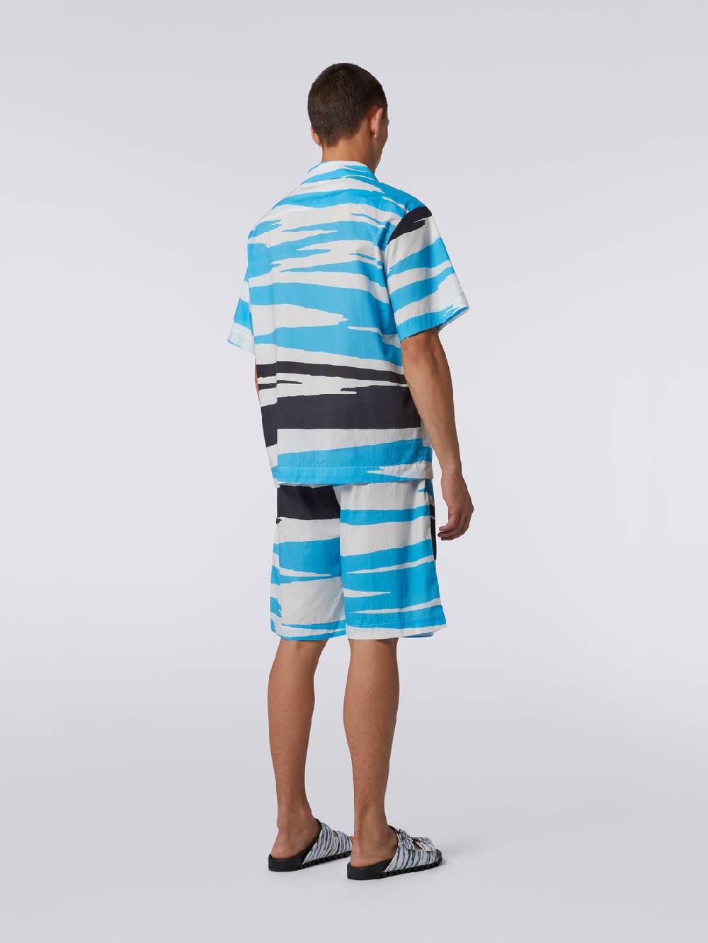 M Missoni Camicia a maniche corte modello bowling in cotone Promozione Limitata